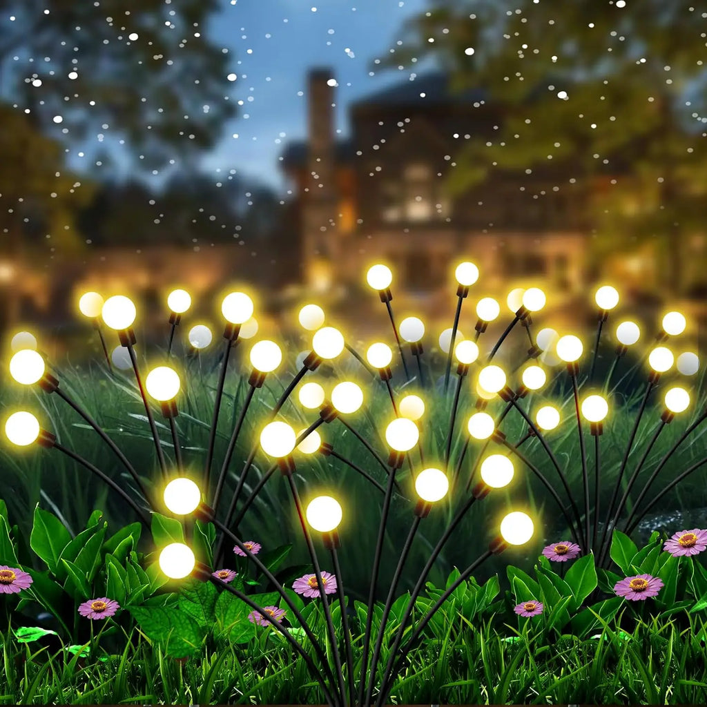 LOVORA™ Firefly Solar Garden Lights – Warm Outdoor Glow