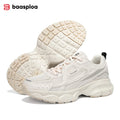 Chunky white LOVORA™ Element 3D Tech sneakers featuring breathable mesh panels and a textured platform sole.