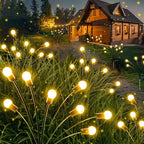 LOVORA™ Firefly Solar Garden Lights – Warm Outdoor Glow