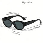 Black cat-eye sunglasses with a smooth finish, featuring an upswept frame and tinted lenses for sun protection.