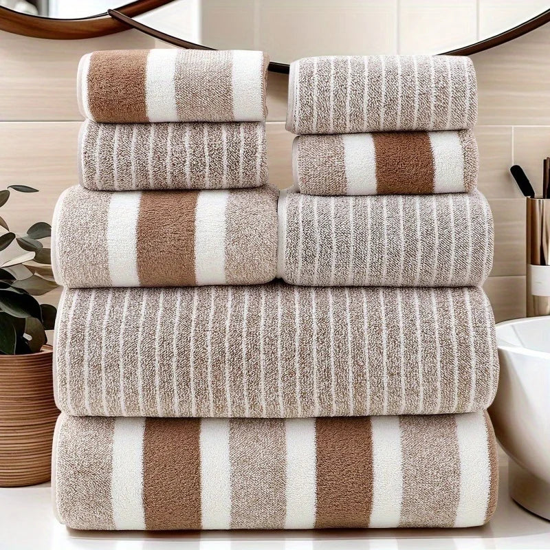 LOVORA™ Premium 8-Piece Towel Set – Soft & Quick-Drying